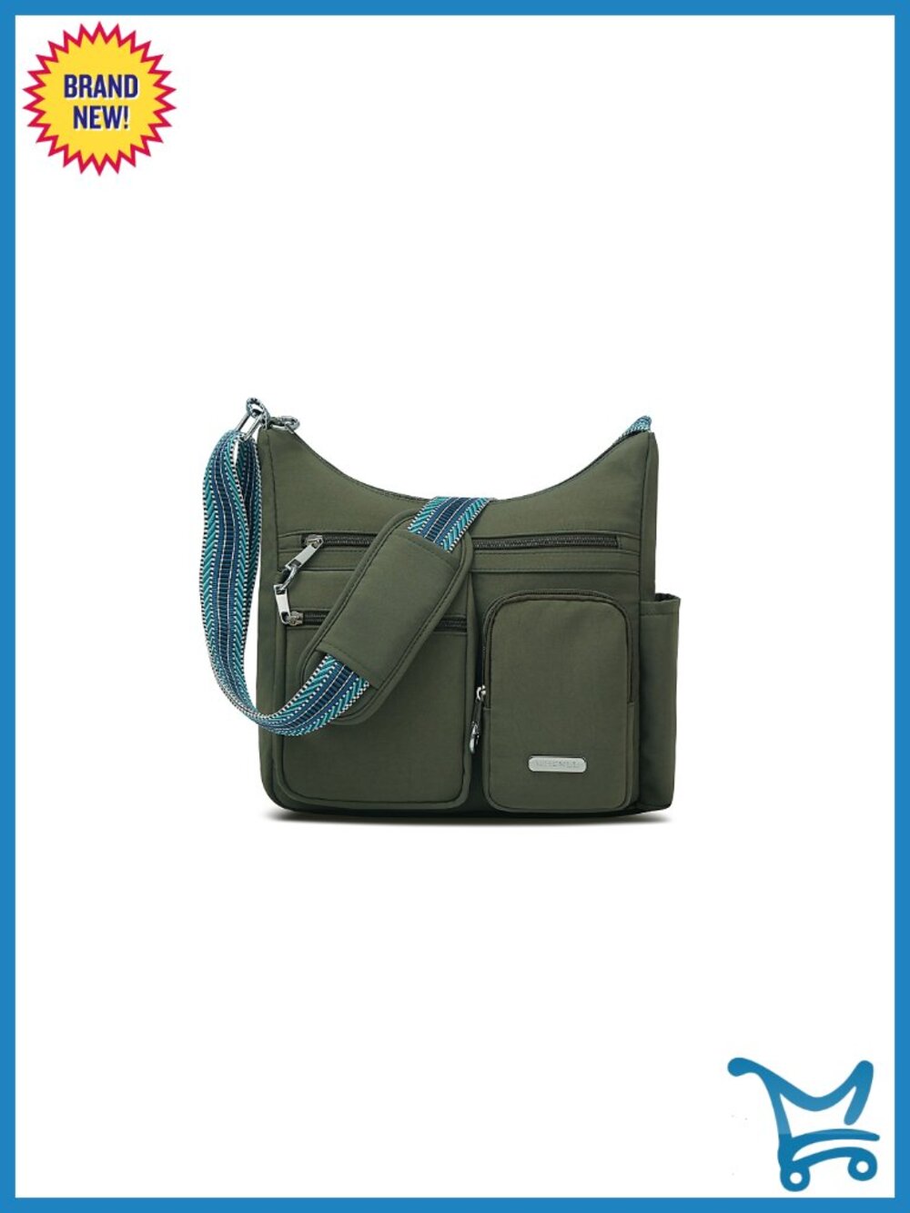 Anti Theft Crossbody Bag, Lightweight Travel Purse, Waterproof Nylon - Picture 6 of 6